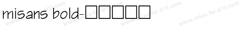 misans bold字体转换